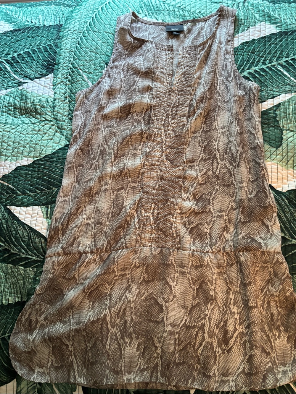 Mossimo Supply Co. Brown Snake-Print Sleeveless Tunic